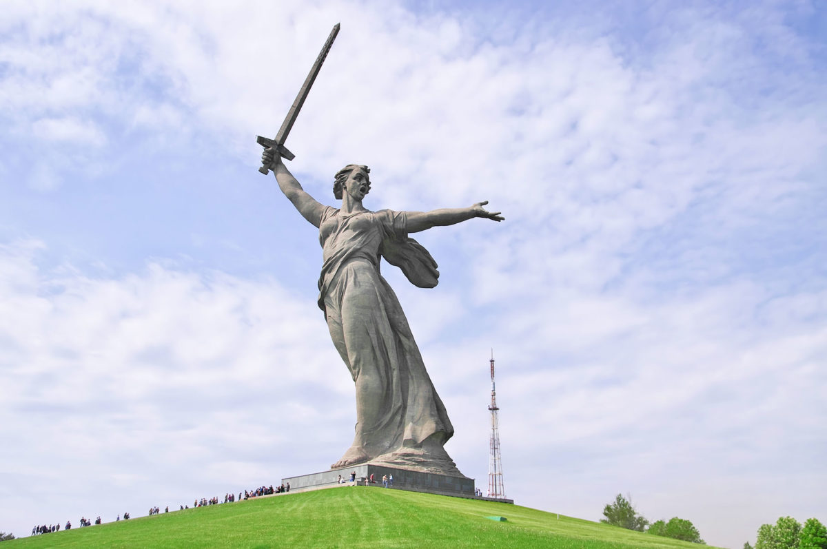 Skulptur Mamayev Kurgan, Wolgograd, Russland